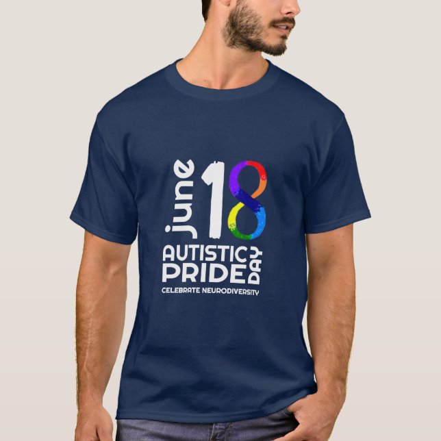 Autistic Pride T-Shirt Blue (Framsida)