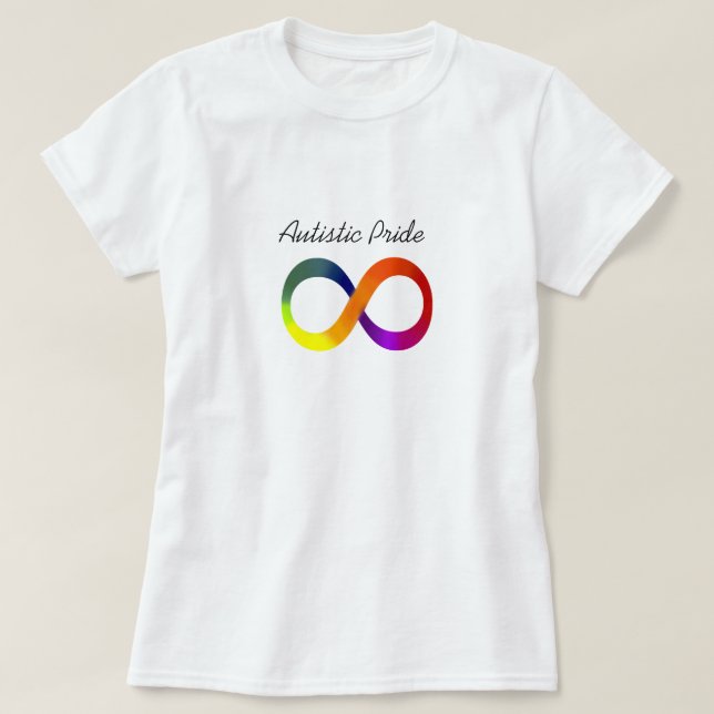 Autistic pride tee shirt (Design framsida)