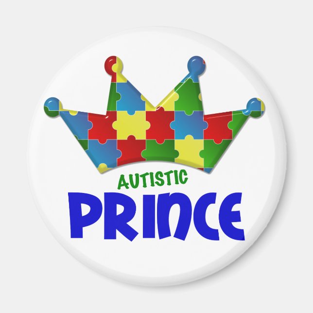 Autistic Prince 1 AUTISM Magnet (Framsidan)