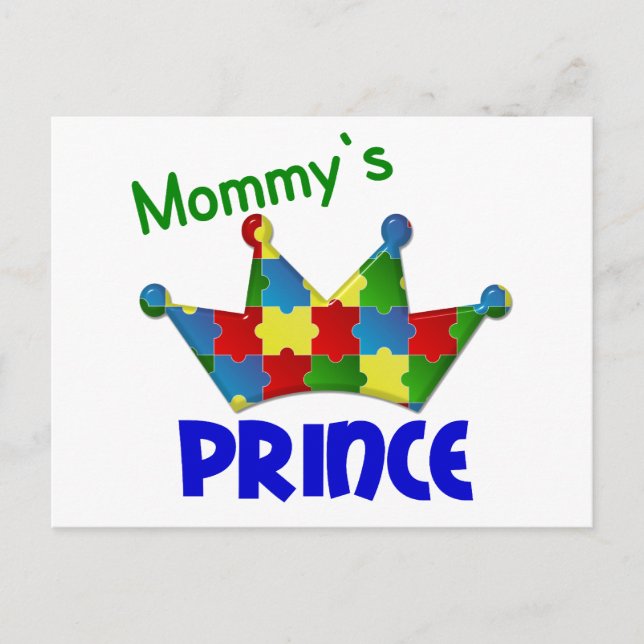 Autistic Prince 3 AUTISM Vykort (Framsida)