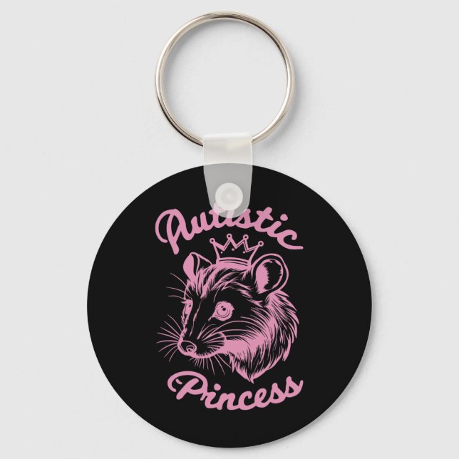 Autistic Princess Opossum 1 Nyckelring (Framsida)
