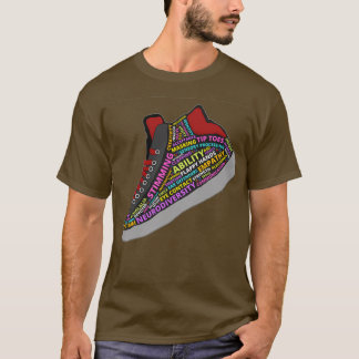 Autistic Sneaker Wordart T Shirt