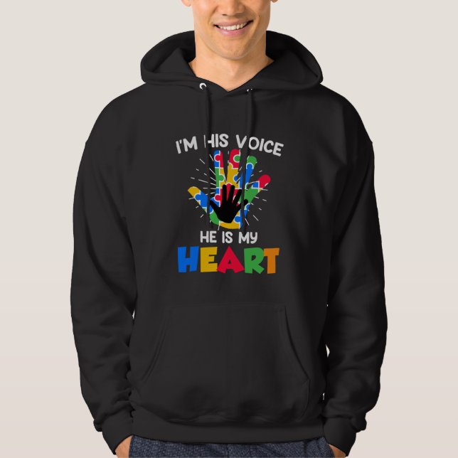 Autistic solidarity for autistic child Autism Awar Hoodie (Framsida)