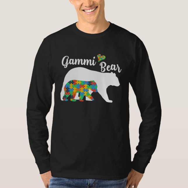 Autistic Support Autism Awareness Gammi Bear Mothe T Shirt (Framsida)