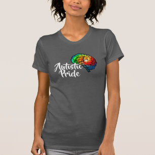 Autistic T-tröja för prideregnbågehjärna T-shirt