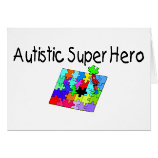 Autistic toppen hjälte hälsningskort
