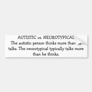 AUTISTIC vs. NEUROTYPICAL Bildekal
