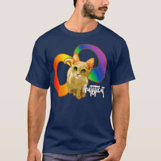 Autisticat autistic cat pride regnbåge infinity sp t shirt