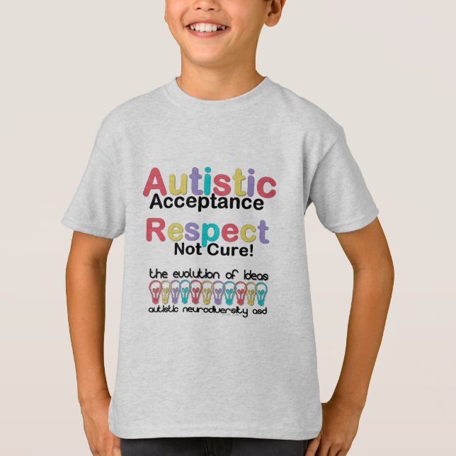 Autistisk acceptans - respekt är inte renodlad t-shirt (Framsida)
