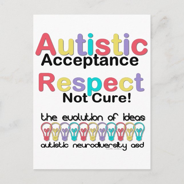 Autistisk acceptans - respekt är inte renodlad vykort (Framsida)