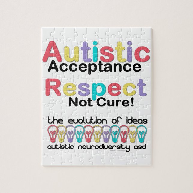 Autistisk acceptans Respekt Inte botemedel Pussel (Vertikal)
