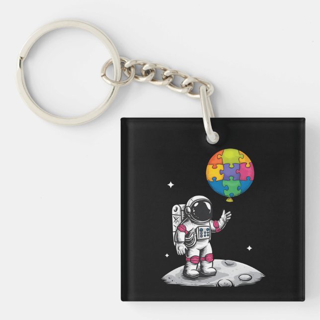 Autistisk Astronaut Ballong Rymden Autism Acceptan (Framsidan)