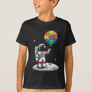 Autistisk Astronaut Ballong Rymden Autism Acceptan T Shirt