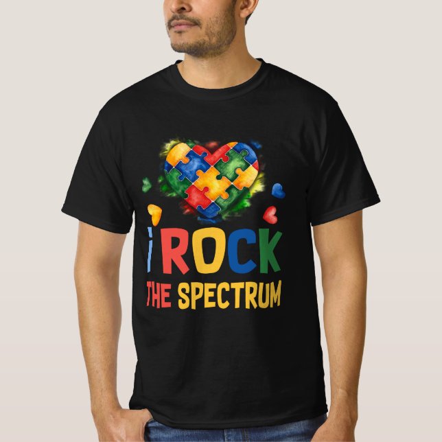 Autistisk autism - medvetenhet i Sten Spektrum Puz T Shirt (Framsida)