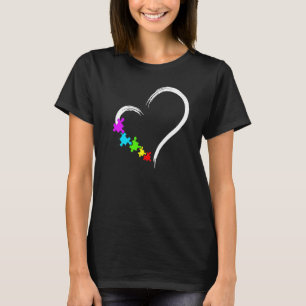 Autistisk Autism Medvetenhet Vänlighet Hjärta Kärl T Shirt