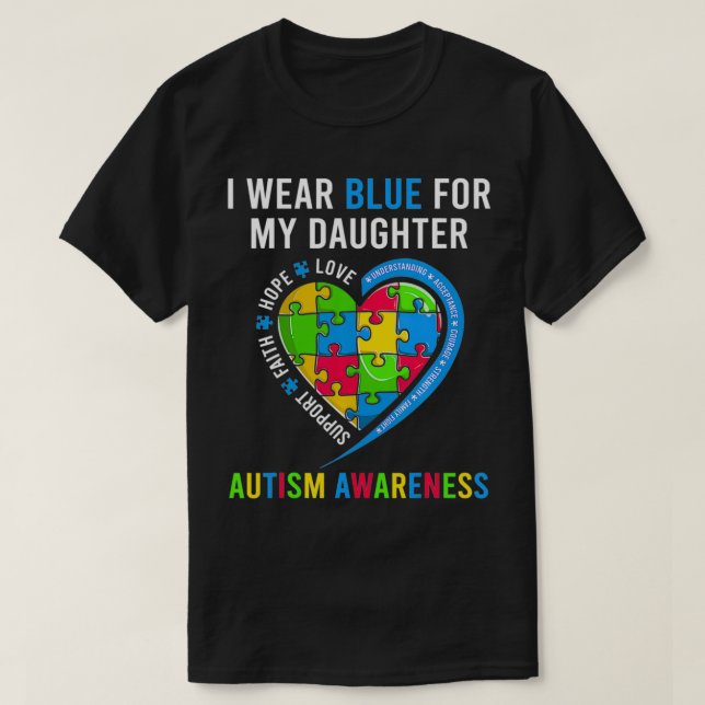 Autistisk docka Heart Lundny Autism Awareness Mo T Shirt (Design framsida)