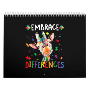 Autistisk Embrace Differenser Giraffe Puzzle Biet Kalender