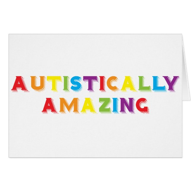 Autistisk Fantastisk Hälsningskort (Framsidan Horizontal)