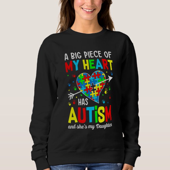 Autistisk flicka Biet mitt hjärta har autism. Hon  T Shirt (Framsida)
