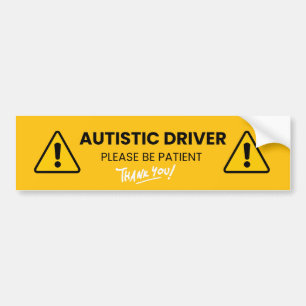 Autistisk Förare Vänligen Ha Tålamod Autism Accept Bildekal