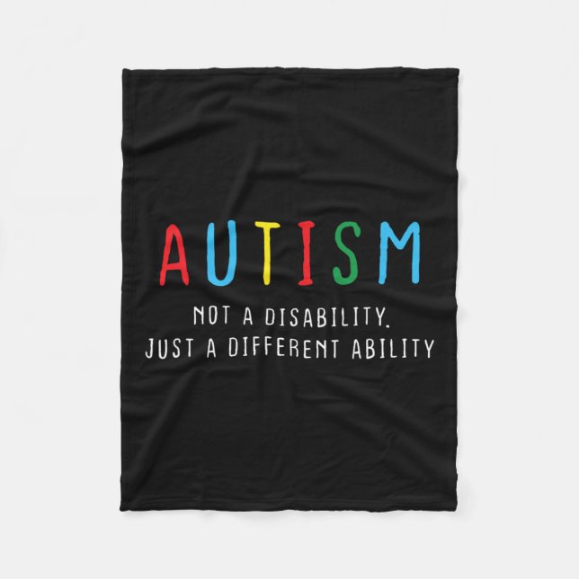 Autistisk gåva - Vuxen för barn - annorlunda förmå Fleecefilt (Framsidan)