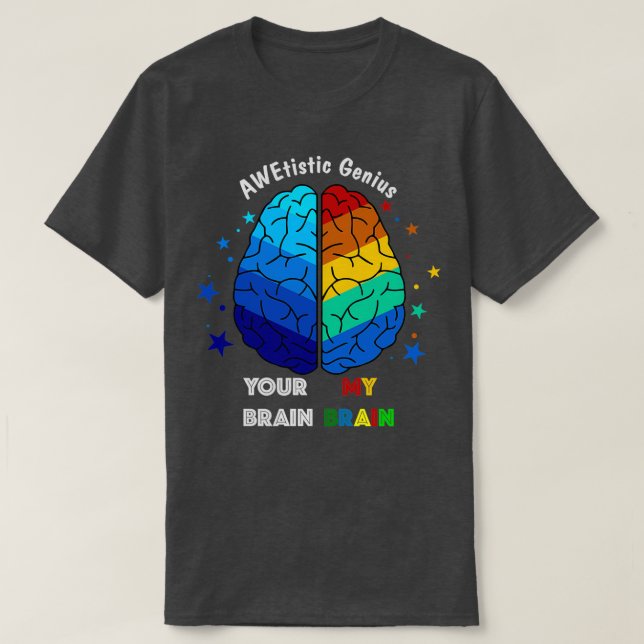 Autistisk Genius Autism T Shirt (Design framsida)