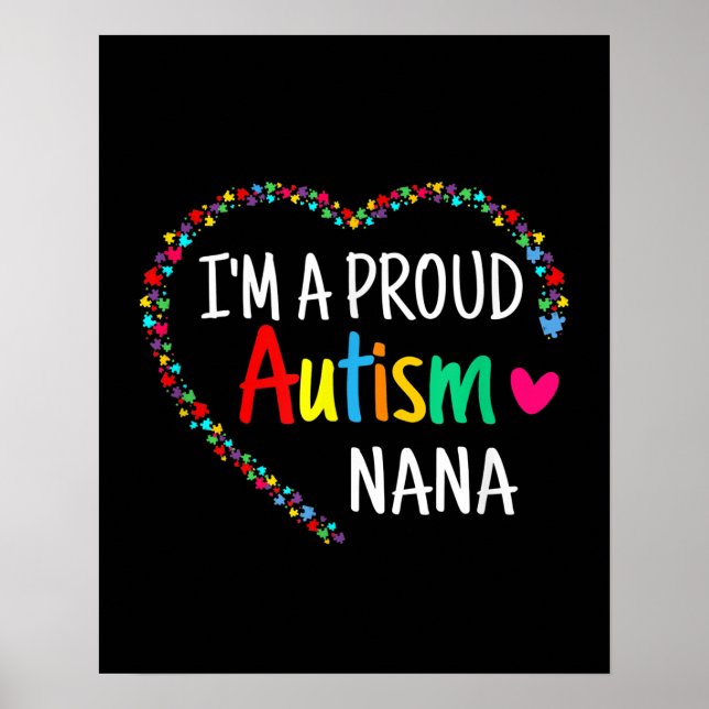 Autistisk | Jag är en stolt Autism Nana Puzzle Bie Poster (Framsidan)