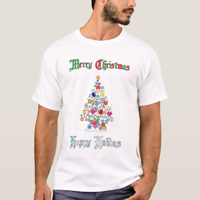 Autistisk jul t shirt (Framsida)