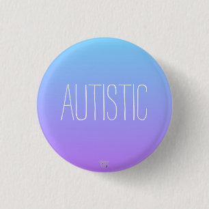 "Autistisk" Lila- blå autism/ neurologisk mångfa Knapp