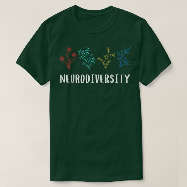 Autistisk medvetenhet Månad för neurodiversity ADH T Shirt (Design framsida)