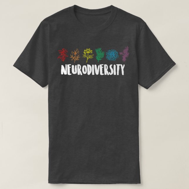 Autistisk medvetenhet Månad för neurodiversity ADH T Shirt (Design framsida)