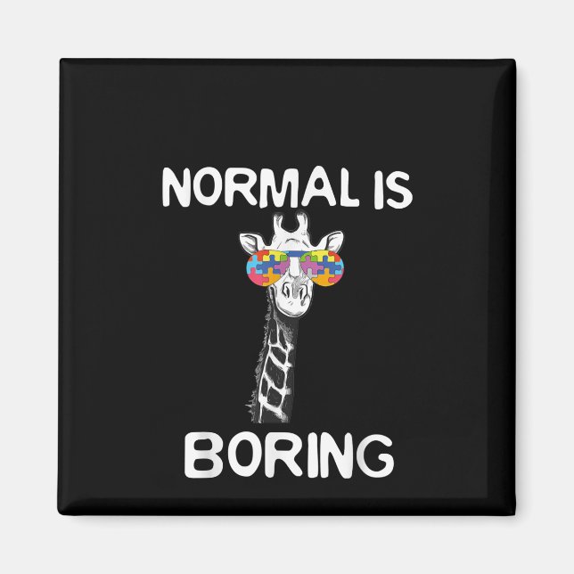 Autistisk | Normal förtöjning av Giraffe Puzzle Bi Magnet (Framsidan)