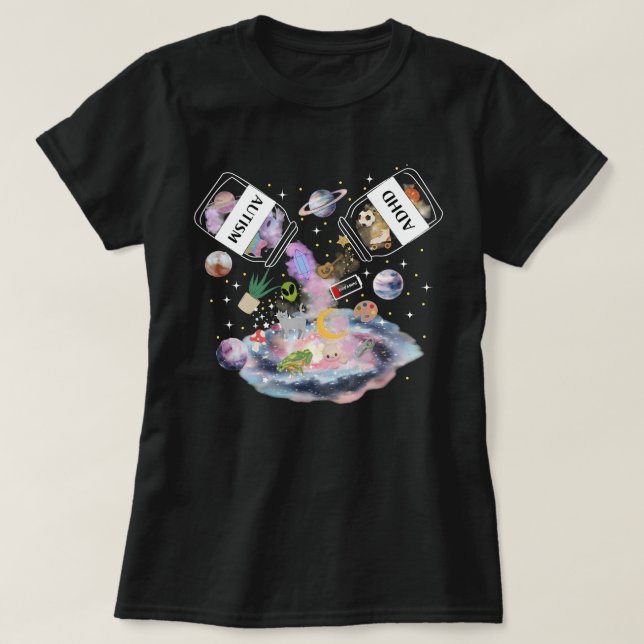 Autistisk och ADHD Neurodiversity T Shirt (Design framsida)