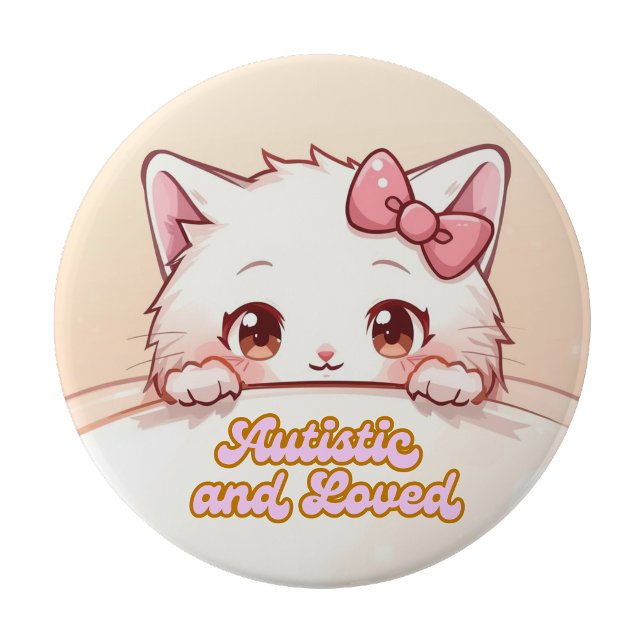 Autistisk och älskad pinnknapp knapp (Autistic and loved pin button)