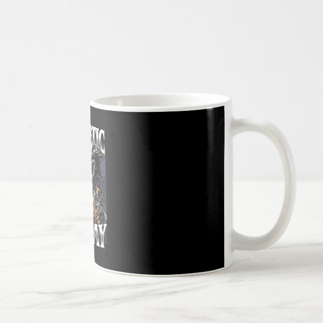 Autistisk och gay rolig hård skelett meme bootleg kaffemugg (Höger)