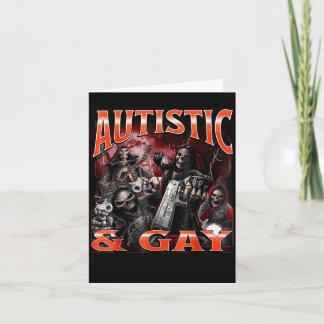 Autistisk Och Gay Rolig Hård Skelett Meme Bootleg  Kort