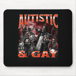 Autistisk Och Gay Rolig Hård Skelett Meme Bootleg Musmatta