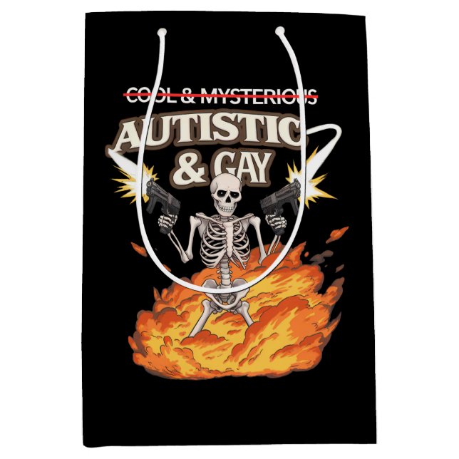 Autistisk och Gay Skeleton Funny Autism Awareness (Framsidan)