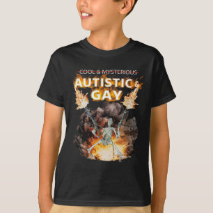 Autistisk Och Gay Skelett Rolig Autism Skelett Mig T Shirt