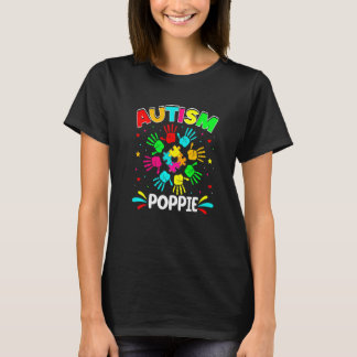 Autistisk Poppie Pussel Stöd Familj Autism Medvete T Shirt