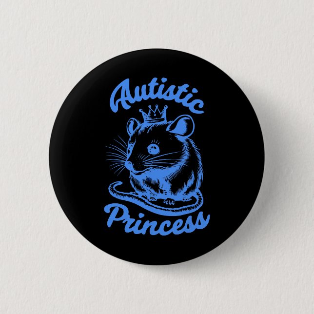 Autistisk prinsessa pungråtta 2  knapp (Framsida)