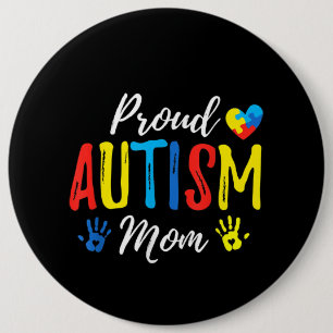 Autistisk Proud Autism Mamma Puzzle Biet Knapp