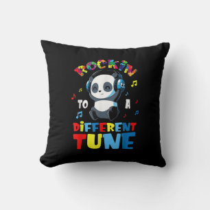 Autistisk Rockin till en annan Tune Cute Panda Kudde