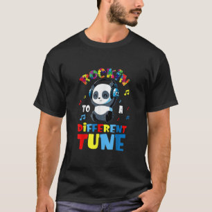 Autistisk Rockin till en annan Tune Cute Panda T Shirt