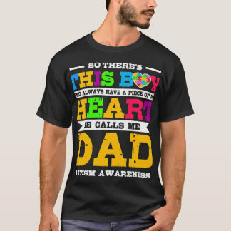 Autistisk son kallar mig Pappa Autism Support Gift T Shirt