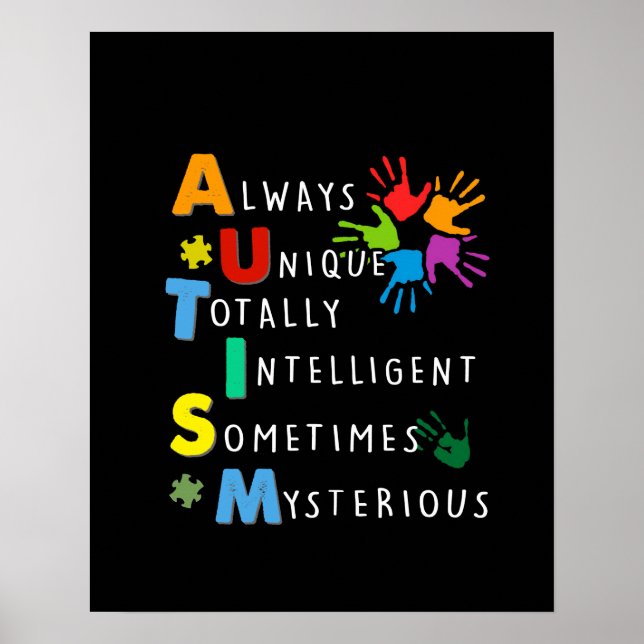 Autistisk | Stark definition av autism Poster (Framsidan)
