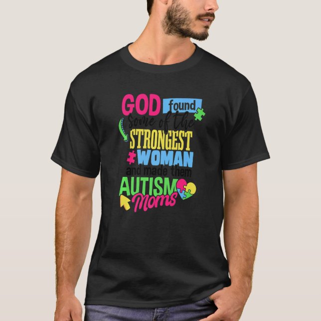 Autistiska Barn Månad Autistisk Mamma T Shirt (Framsida)