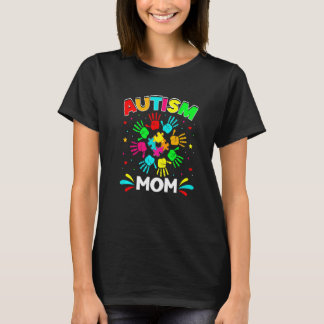 Autistiska Mamma Puzzle-supporterfamiljens antisem T Shirt