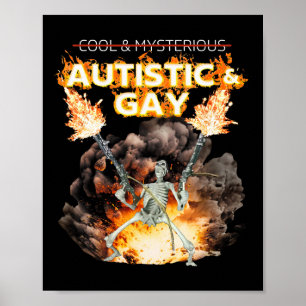 Autistiskt och gayskeleton, Cursed Autism Memme Poster