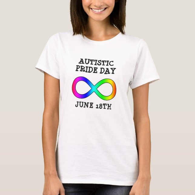 Autistiskt Pride Dag 18:e skiftet juni T Shirt (Framsida)